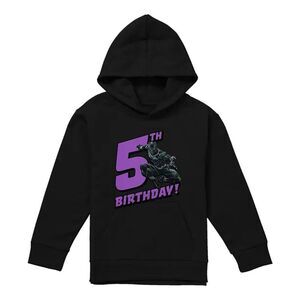 Black Panther Childrens/Kids 5th Birthday Hoodie / Black